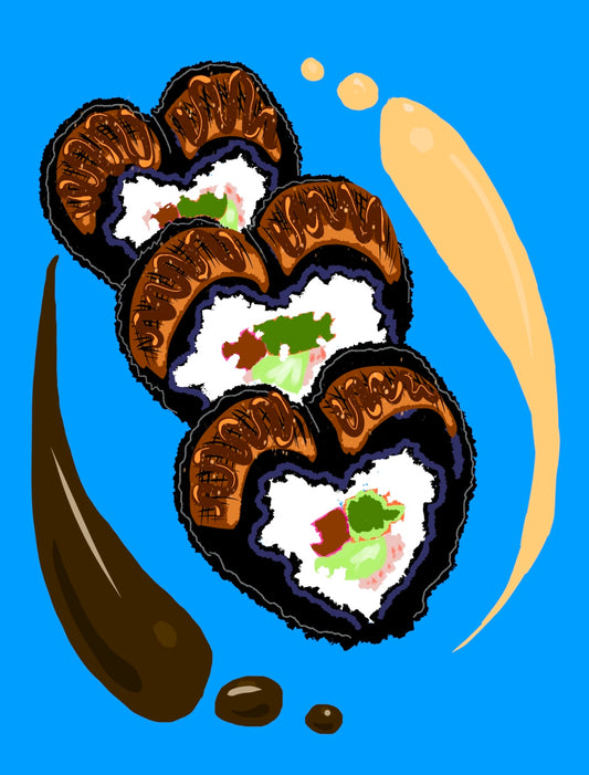 I Heart Sushi (Eel avocado roll )